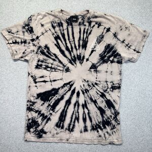 HUF Tie Dye T-Shirt Men’s Large Gray Black Streetwear Skate Graphic